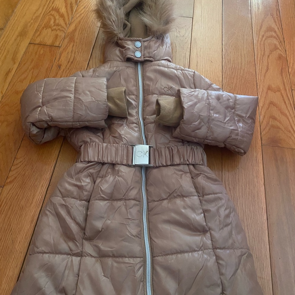 Calvin Klein Jeans Beige Puffer Jacket